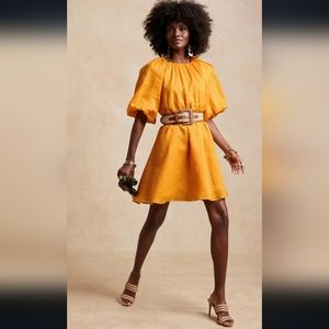 Banana Republic Ramie Open Back  Mango Dress
